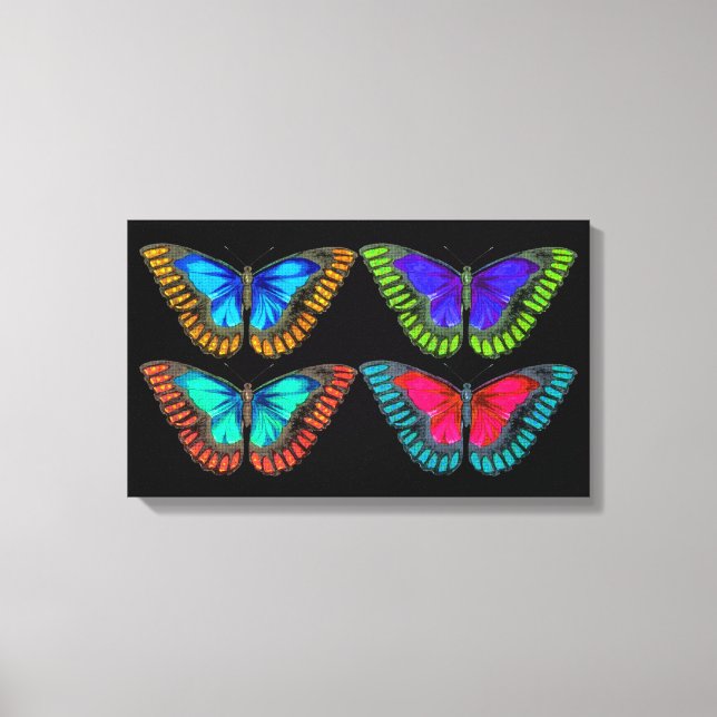 Colorful Pretty Butterfly Canvas Art Print (Front)