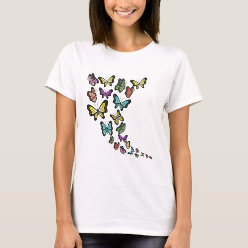Colorful Pretty Butterfly Cute collection butterf T_Shirt