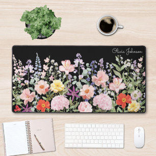 Colorful Pretty Flowers Floral Garden Personalized Desk Mat