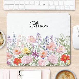 Colorful Pretty Flowers Floral Garden Personalized Mouse Pad