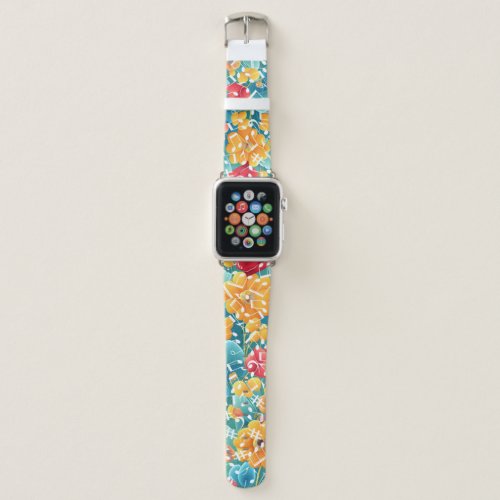 Colorful Pretty Flowers  Music Note Sprinkle App  Apple Watch Band