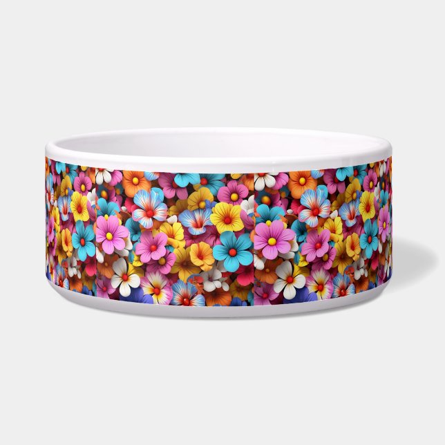 Colorful Pretty Flowers Pattern-20240 Bowl (Front)