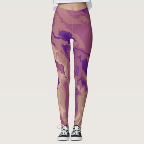 Colorful Pretty Marble Color  Leggings