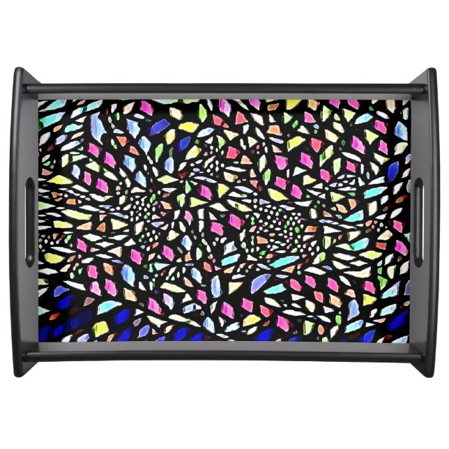 Colorful PRETTY Mosaic Serving Tray (Front)