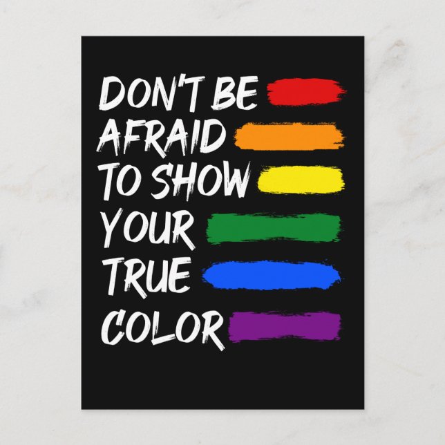 Colorful Pride LGBTQ Gay Lesbian Queer Postcard (Front)