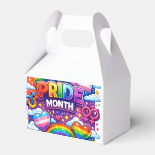 Colorful Pride Month Rainbow and Unicorn Art  Favor Boxes