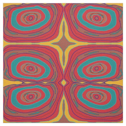 Colorful Primitive Inspired Circles>Cotton Fabric