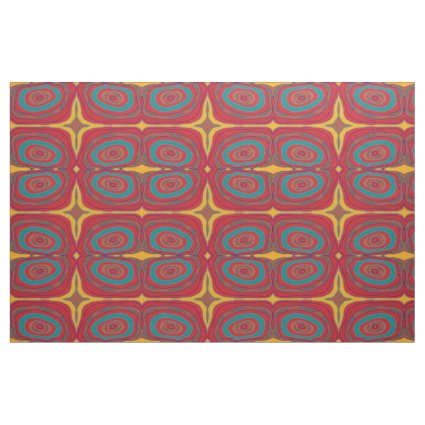 Colorful Primitive Inspired Circles>Cotton Fabric