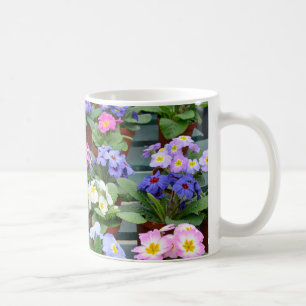 Colorful primroses print coffee mug