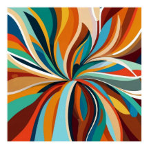 Colorful Print Large Bold Abstract Wall Art