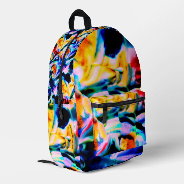Colorful Printed Backpack (Back Corner Left)
