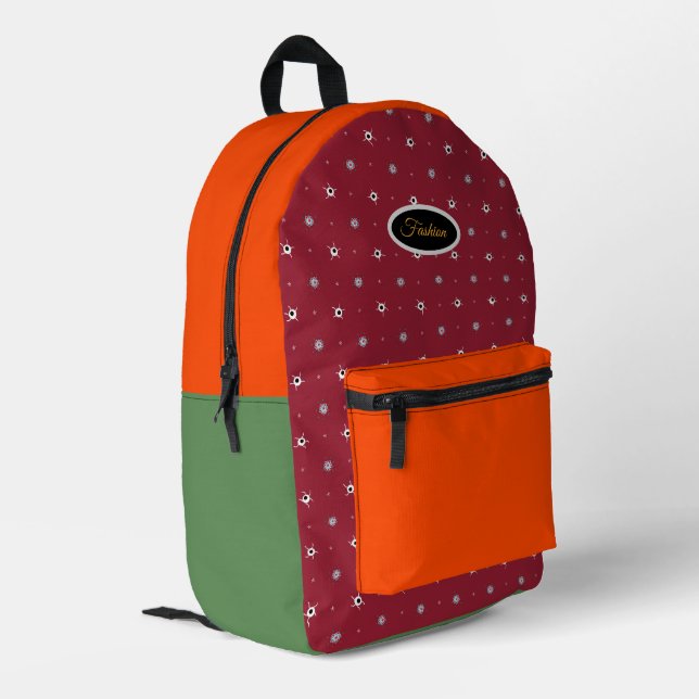 Colorful Printed Backpack (Back Corner Left)