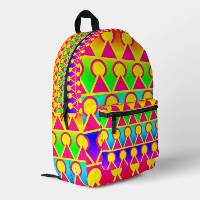 Colorful Printed Backpack (Back Corner Left)