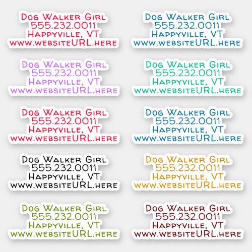 Colorful Printed Clear Business Advertising Sticker