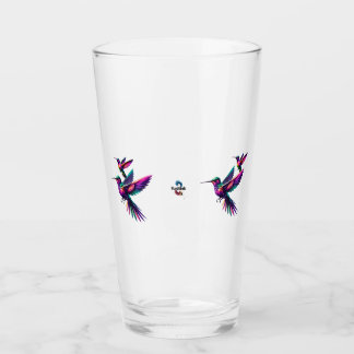 Colorful prism hummingbird glass