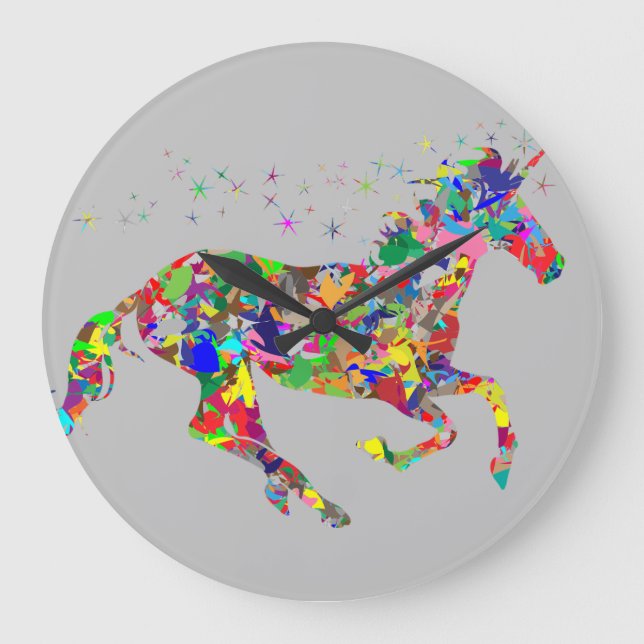 colorful prismatic chromatic large clock (Front)