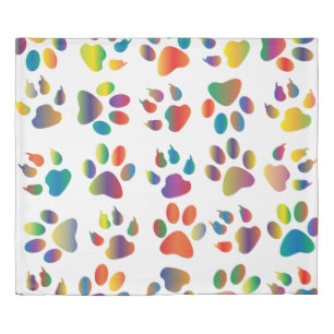 Colorful prismatic rainbow animal duvet cover