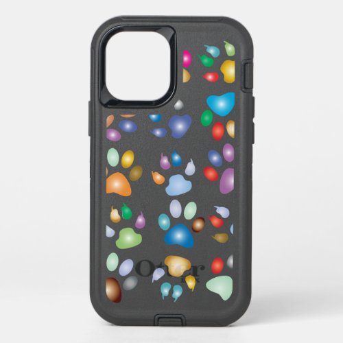 Colorful_prismatic_rainbow_animal OtterBox Defender iPhone 12 Case