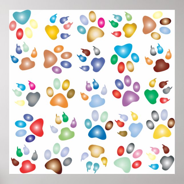 Colorful prismatic rainbow animal poster (Front)