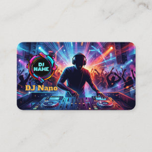 Colorful Professional DJs Music Business Card