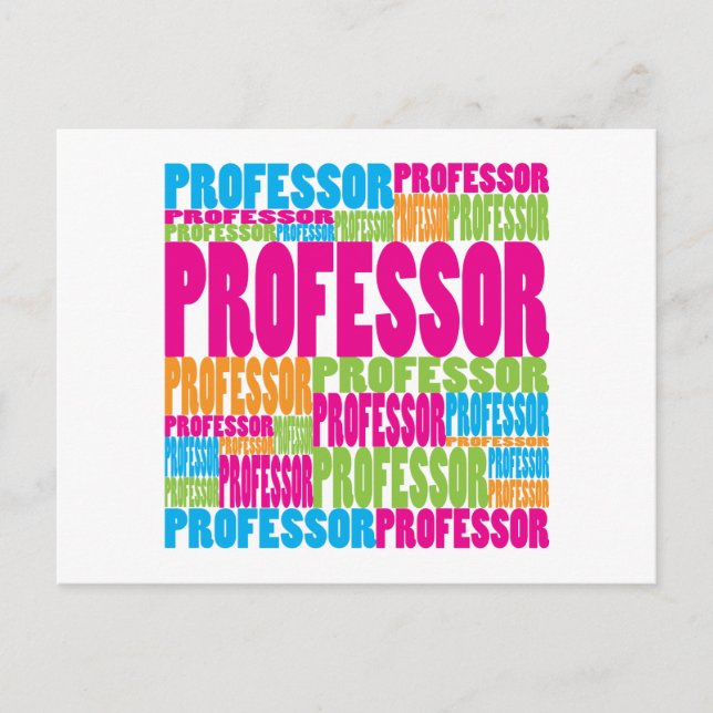 Colorful Professor Postcard (Front)