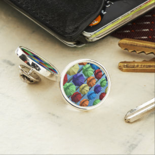 Colorful Protection Round Lapel Pin