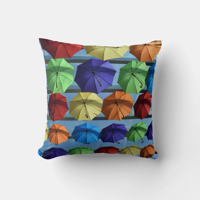 Colorful Protection Throw Pillow (Front)