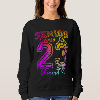 Colorful Proud Aunt Cute Heart Graduate Senior 202 Sweatshirt