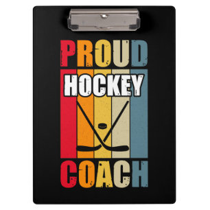 Colorful Proud Hockey Coach Clipboard