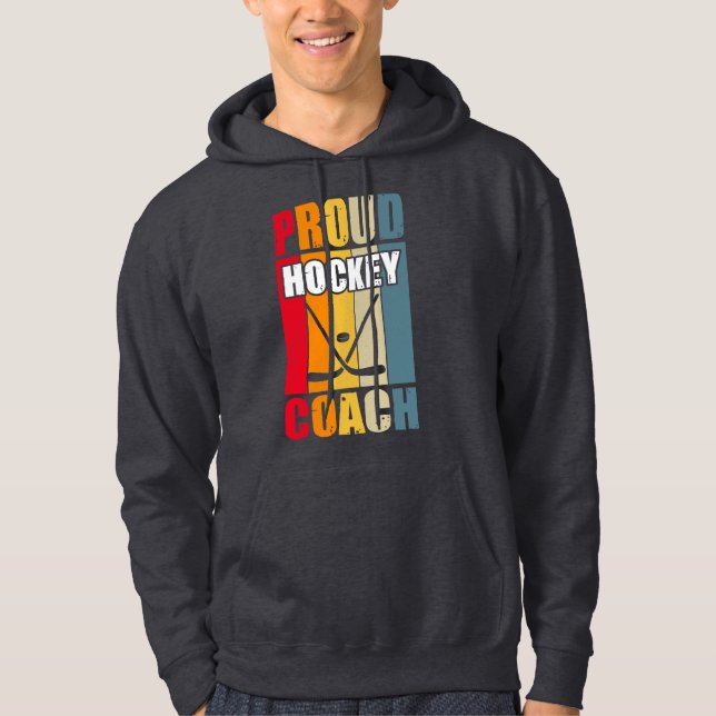 Colorful Proud Hockey Coach Hoodie (Front)