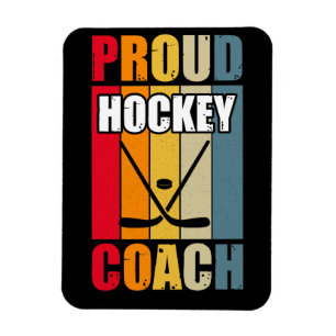 Colorful Proud Hockey Coach Magnet