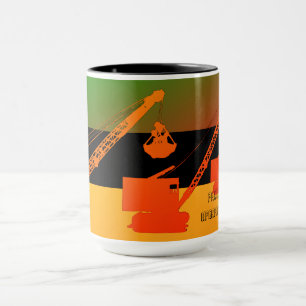 COLORFUL PROUD TO BE OPERATING ENGINEER CRANE MUG