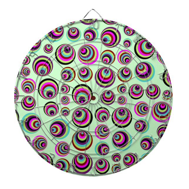 Colorful Psych Spots + your background & idea Dart Board (Front)