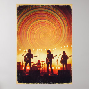 Colorful Psychedelic 70s Poster – Groovy Music Fes