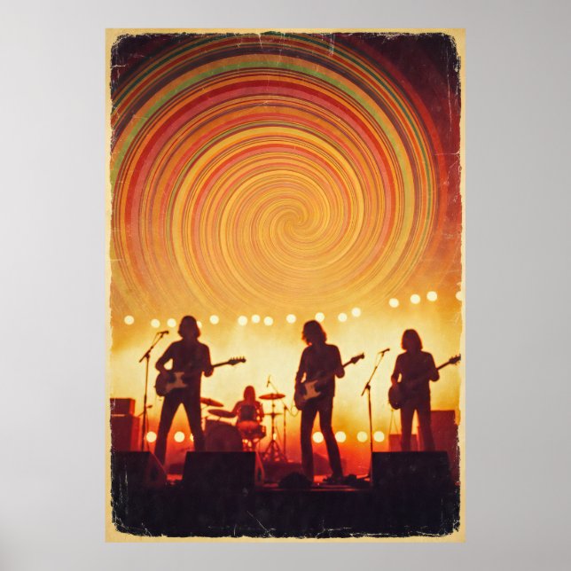 Colorful Psychedelic 70s Poster – Groovy Music Fes (Front)