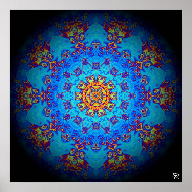 Colorful psychedelic abstract pattern poster (Front)