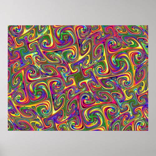 Colorful Psychedelic Abstract  Poster
