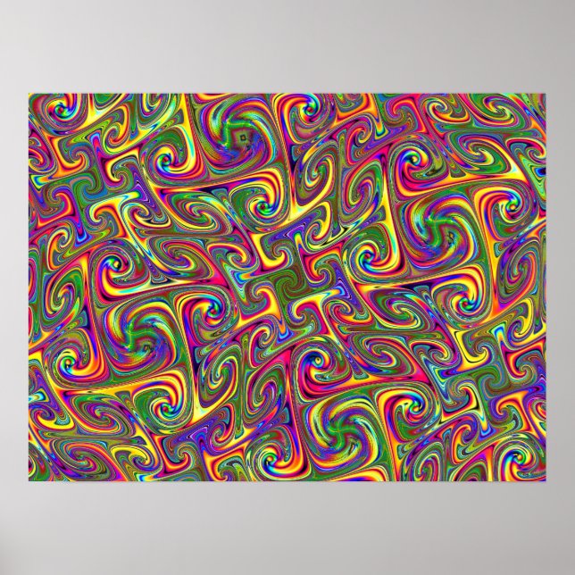 Colorful Psychedelic Abstract  Poster (Front)