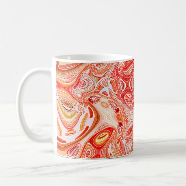 Colorful psychedelic background made of interweavi coffee mug (Left)