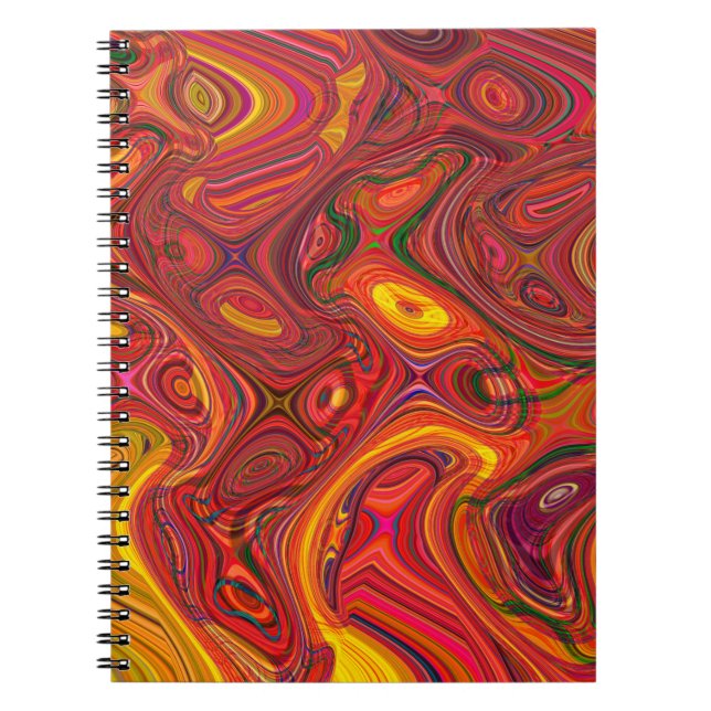 Colorful psychedelic background made of interweavi notebook (Front)