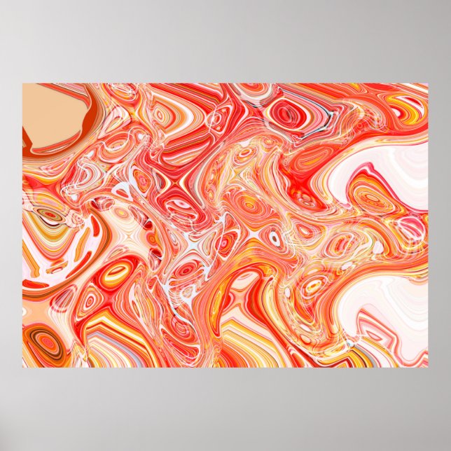 Colorful psychedelic background made of interweavi poster (Front)