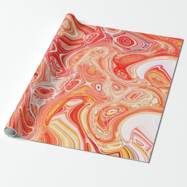 Colorful psychedelic background made of interweavi wrapping paper (Unrolled)
