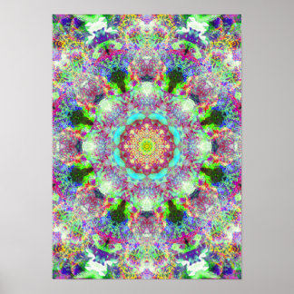 Colorful Psychedelic Dreamy Mandala Poster