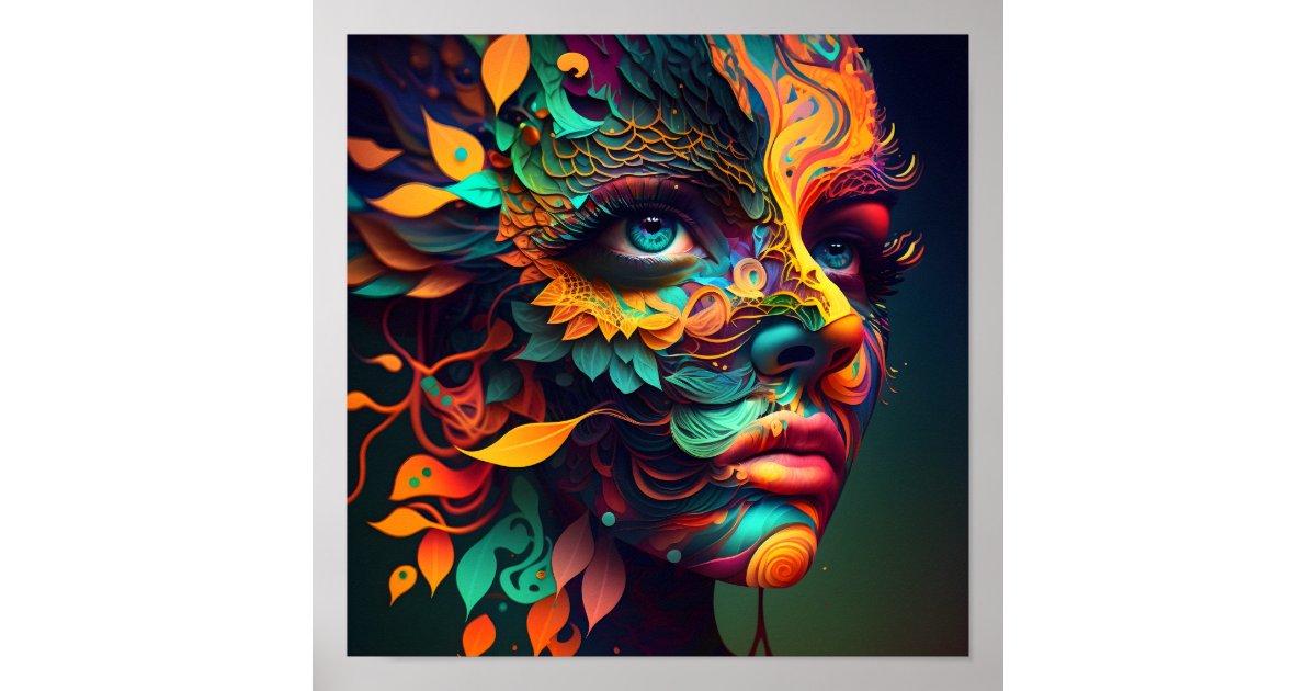 psychedelic illustration face