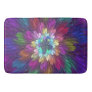 Colorful Psychedelic Flower Abstract Fractal Art Bath Mat