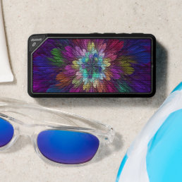 Colorful Psychedelic Flower Abstract Fractal Art Bluetooth Speaker