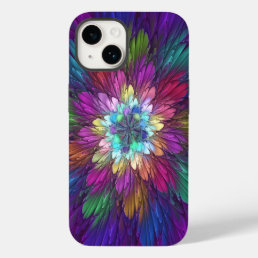 Colorful Psychedelic Flower Abstract Fractal Art Case-Mate iPhone 14 Case