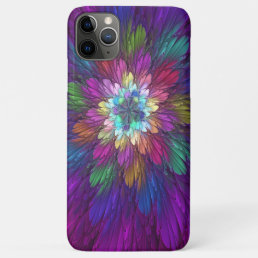Colorful Psychedelic Flower Abstract Fractal Art iPhone 11 Pro Max Case
