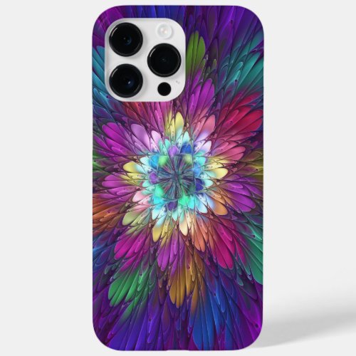 Colorful Psychedelic Flower Abstract Fractal Art Case_Mate iPhone 14 Pro Max Case