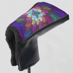Colorful Psychedelic Flower Abstract Fractal Art Golf Head Cover